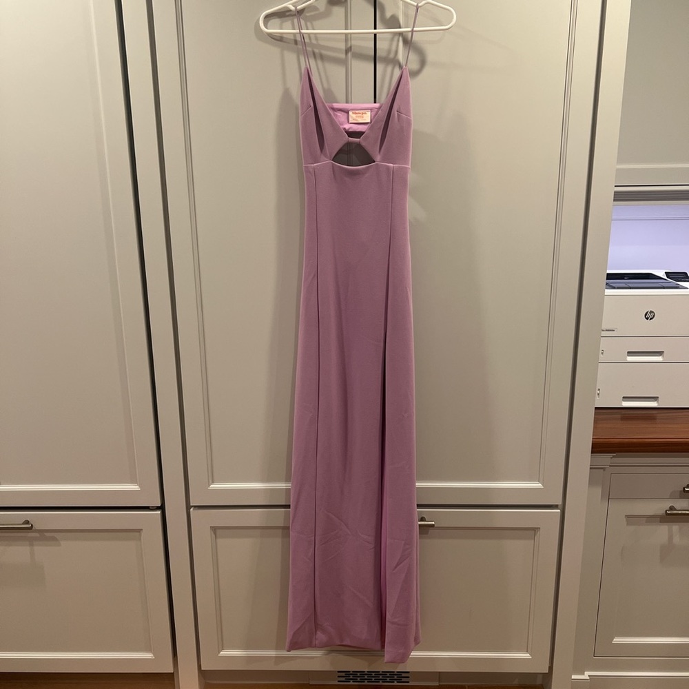 Showpo purple cut out prom dress